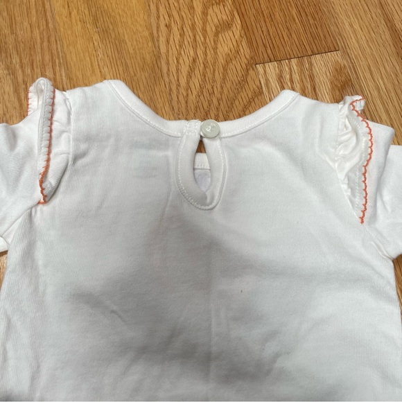Gymboree pumpkin ruffled long sleeve two piece orange/white set size 0-3 months - Picture 5 of 11